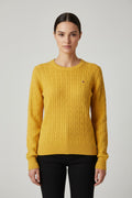 Tommy Hilfiger Damen Strickpullover Gelb Größe L
