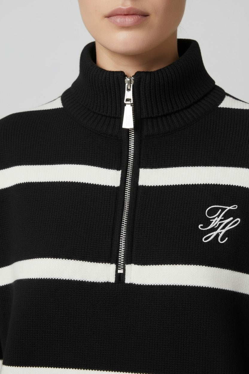 Tommy Hilfiger Damen Strickpullover Schwarz Weiß Größe S