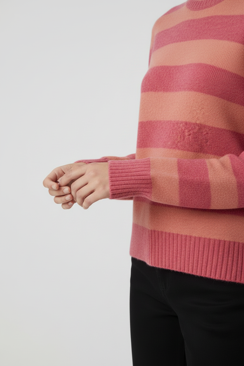 United Colors of Benetton Damen Strickpullover Rot Orange Größe M