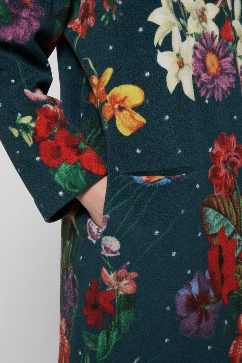 Desigual Damen Kimono Blau Rot Mehrfarbig Größe M
