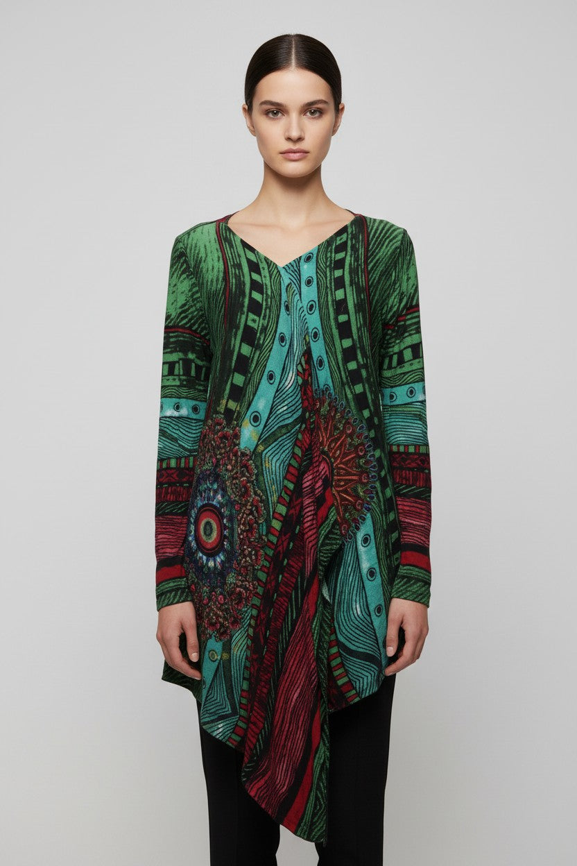 Desigual Damen Strickjacke Mehrfarbig Größe XL
