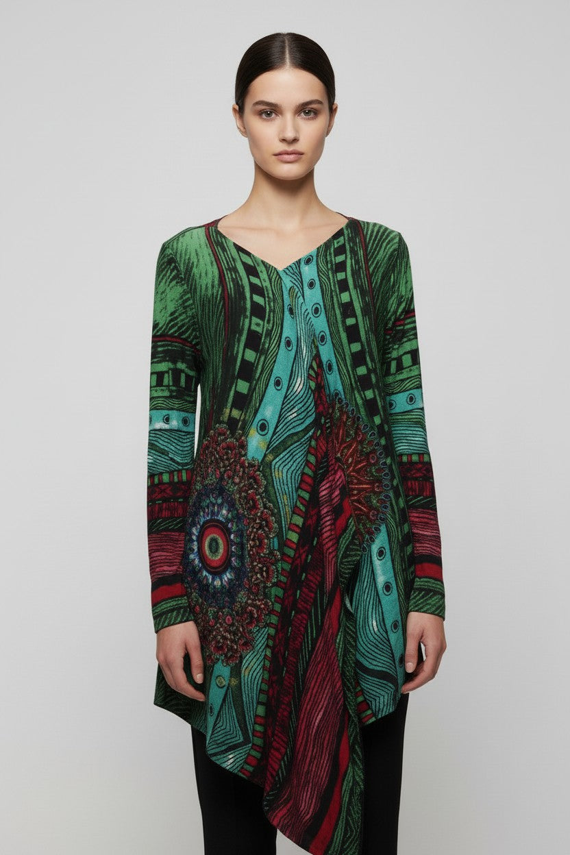 Desigual Damen Strickjacke Mehrfarbig Größe XL