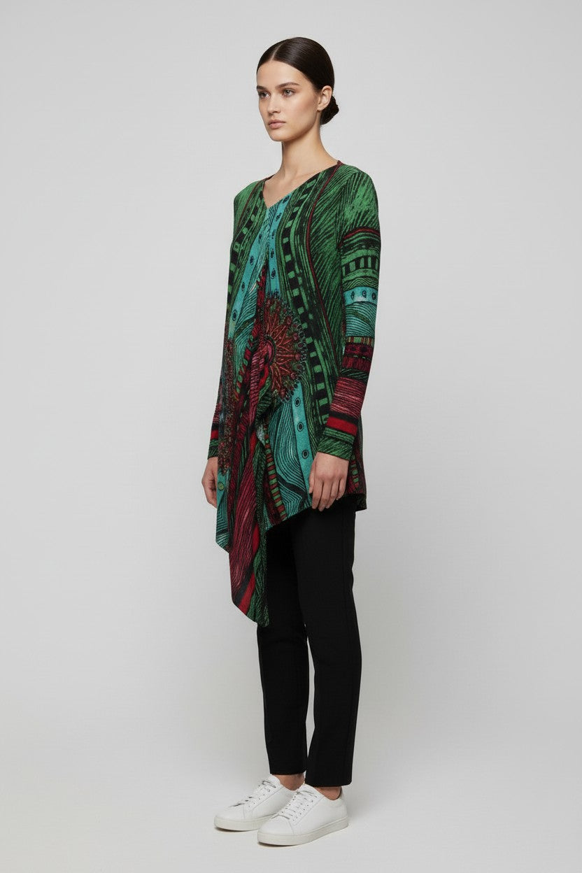 Desigual Damen Strickjacke Mehrfarbig Größe XL