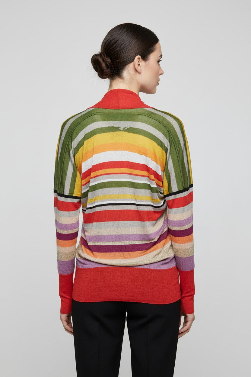 Desigual Damen Strickpullover Rot Mehrfarbig Größe M