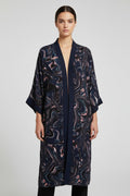 ESPRIT Damen Kimono Blau Mehrfarbig Größe M