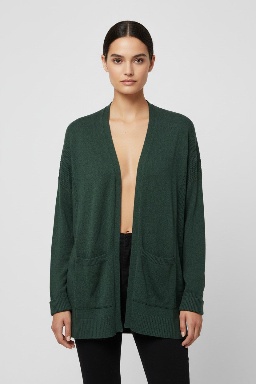 ESPRIT Damen Strickjacke Grün Größe L