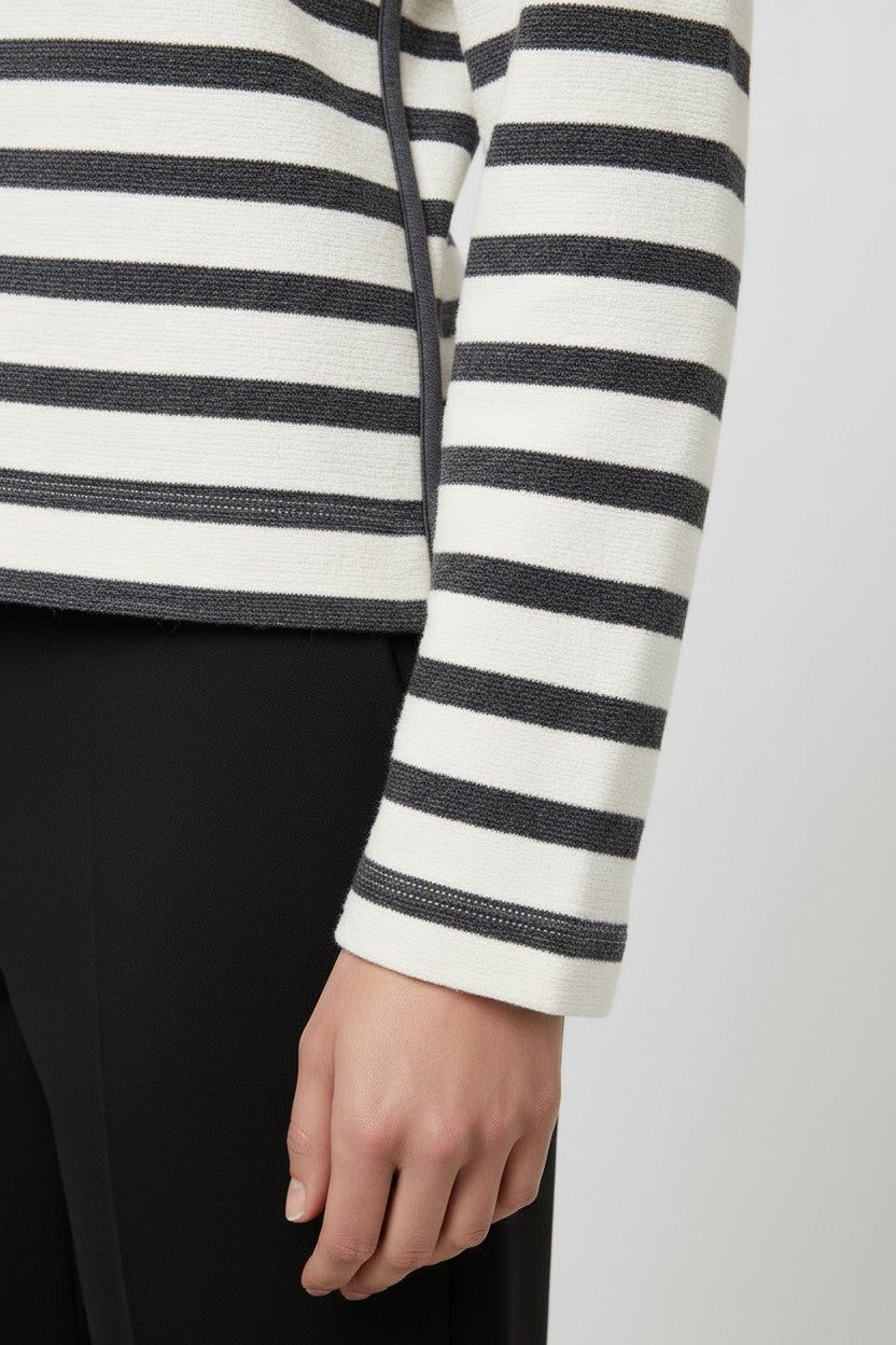 ESPRIT Damen Strickjacke Weiß Blau Größe L