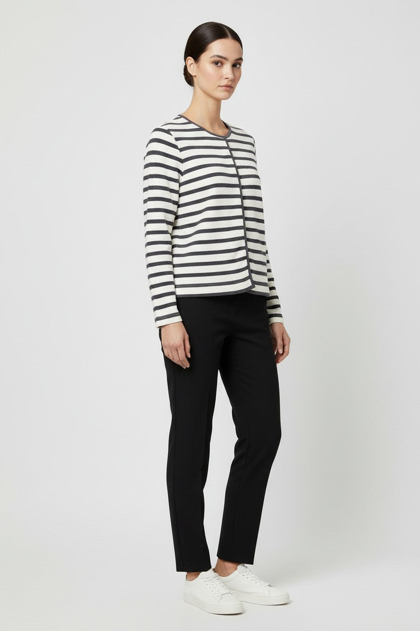 ESPRIT Damen Strickjacke Weiß Blau Größe L
