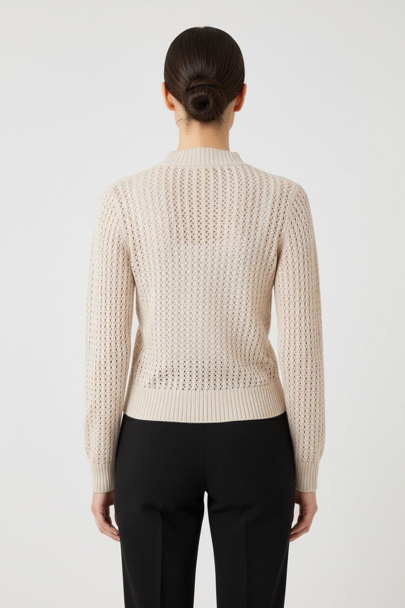 ESPRIT Damen Strickpullover Beige Größe S