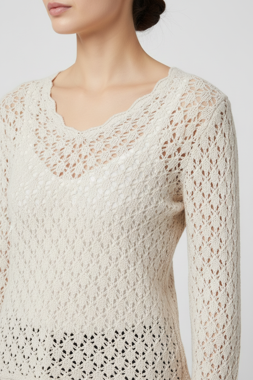 ESPRIT Damen Strickpullover Beige Größe S