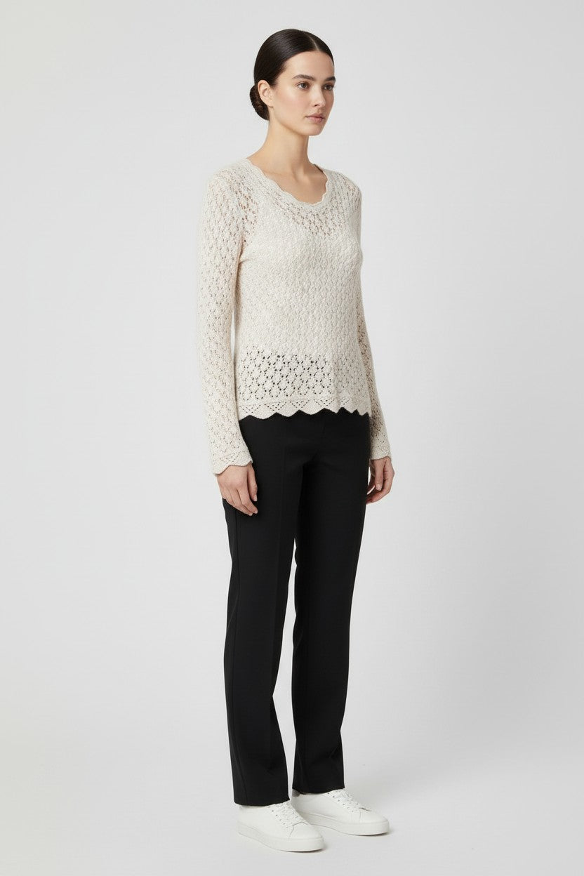 ESPRIT Damen Strickpullover Beige Größe S