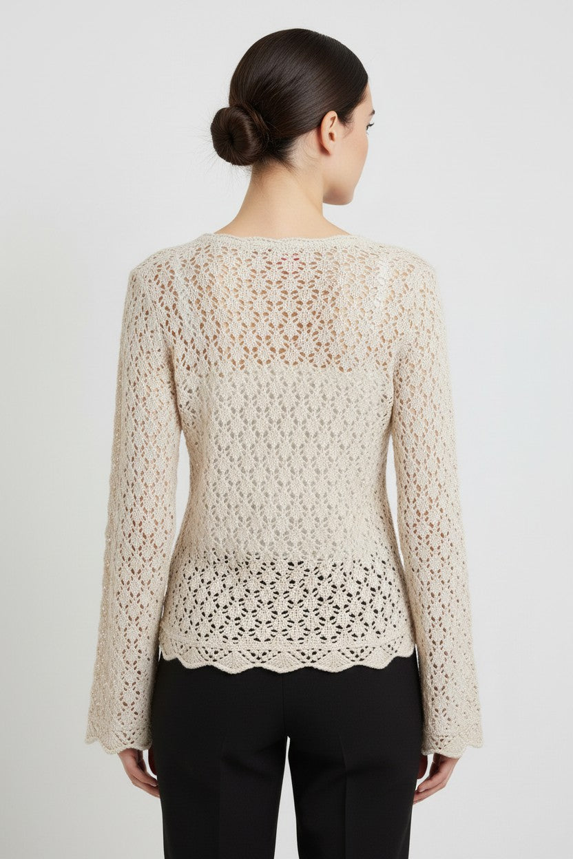 ESPRIT Damen Strickpullover Beige Größe S