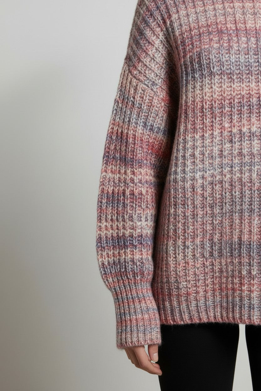 ESPRIT Damen Strickpullover Blau Rot Weiß Größe M