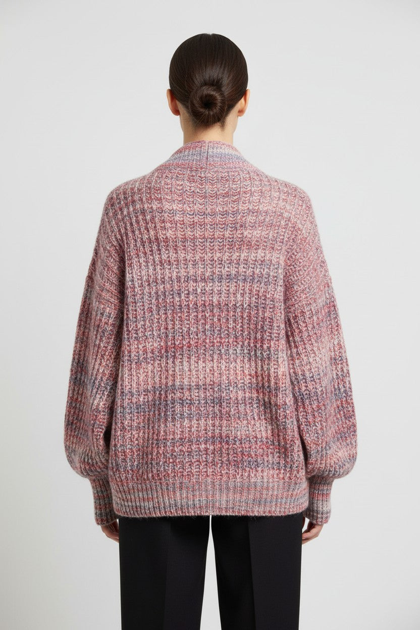 ESPRIT Damen Strickpullover Blau Rot Weiß Größe M