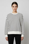 ESPRIT Damen Sweatshirt Weiß Schwarz Größe L