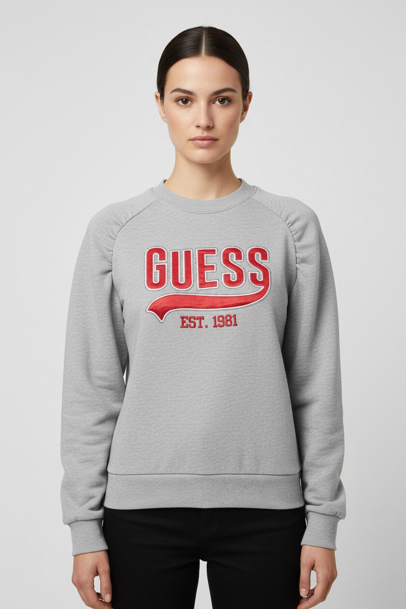 Guess Damen Sweatshirt Grau Größe S