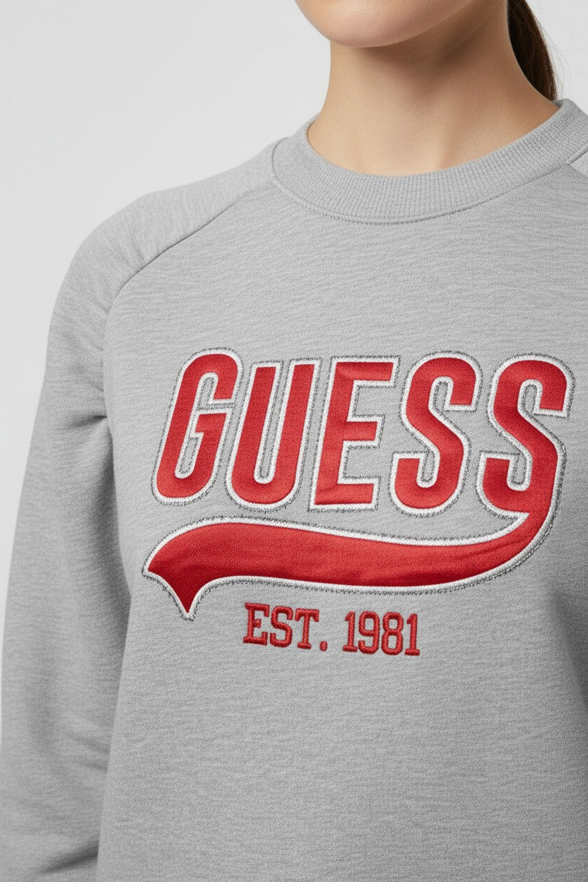 Guess Damen Sweatshirt Grau Größe S