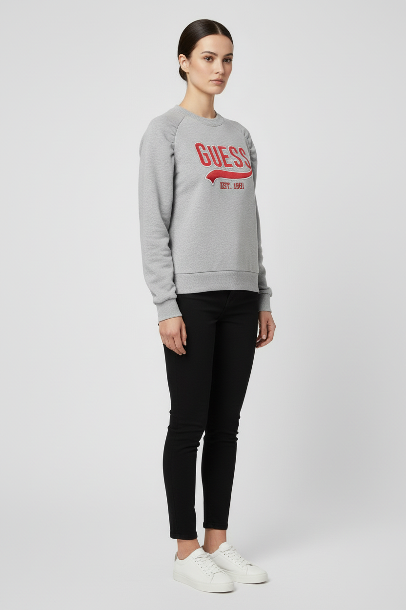Guess Damen Sweatshirt Grau Größe S