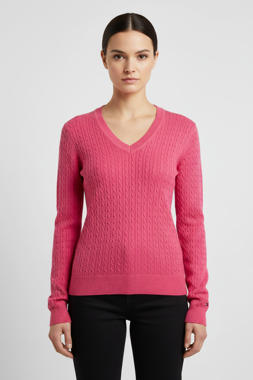 Tommy Hilfiger Damen Pullover Pink Größe M