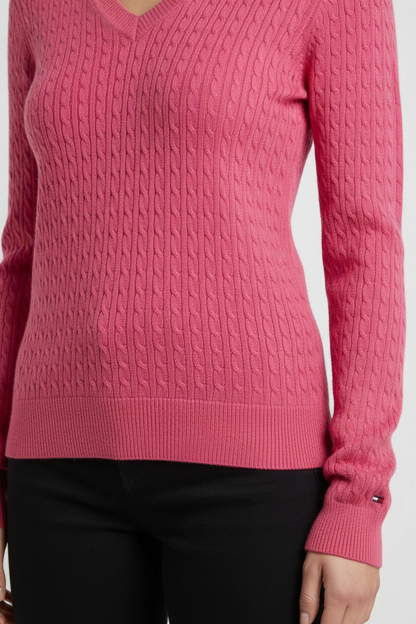 Tommy Hilfiger Damen Pullover Pink Größe M