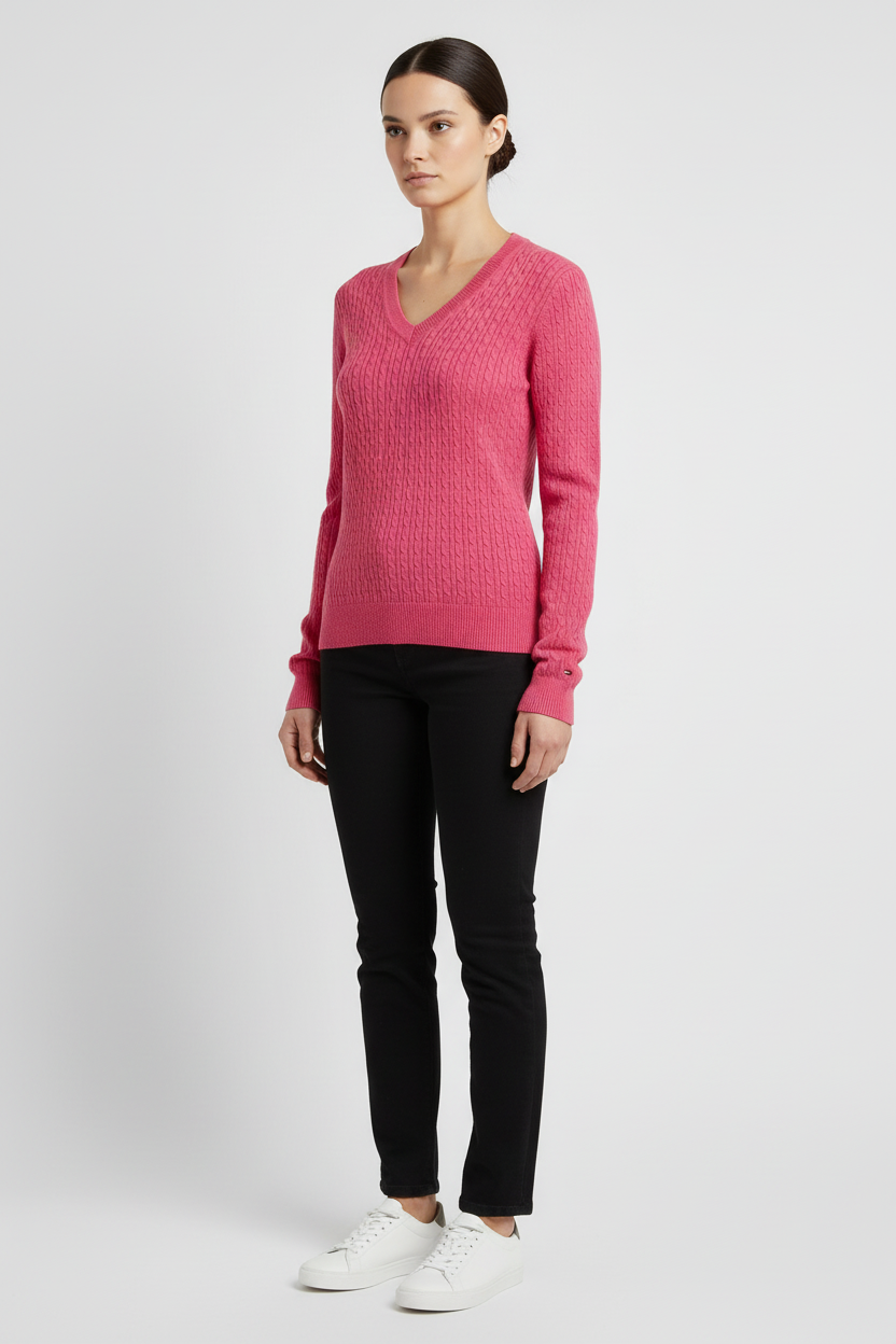 Tommy Hilfiger Damen Pullover Pink Größe M