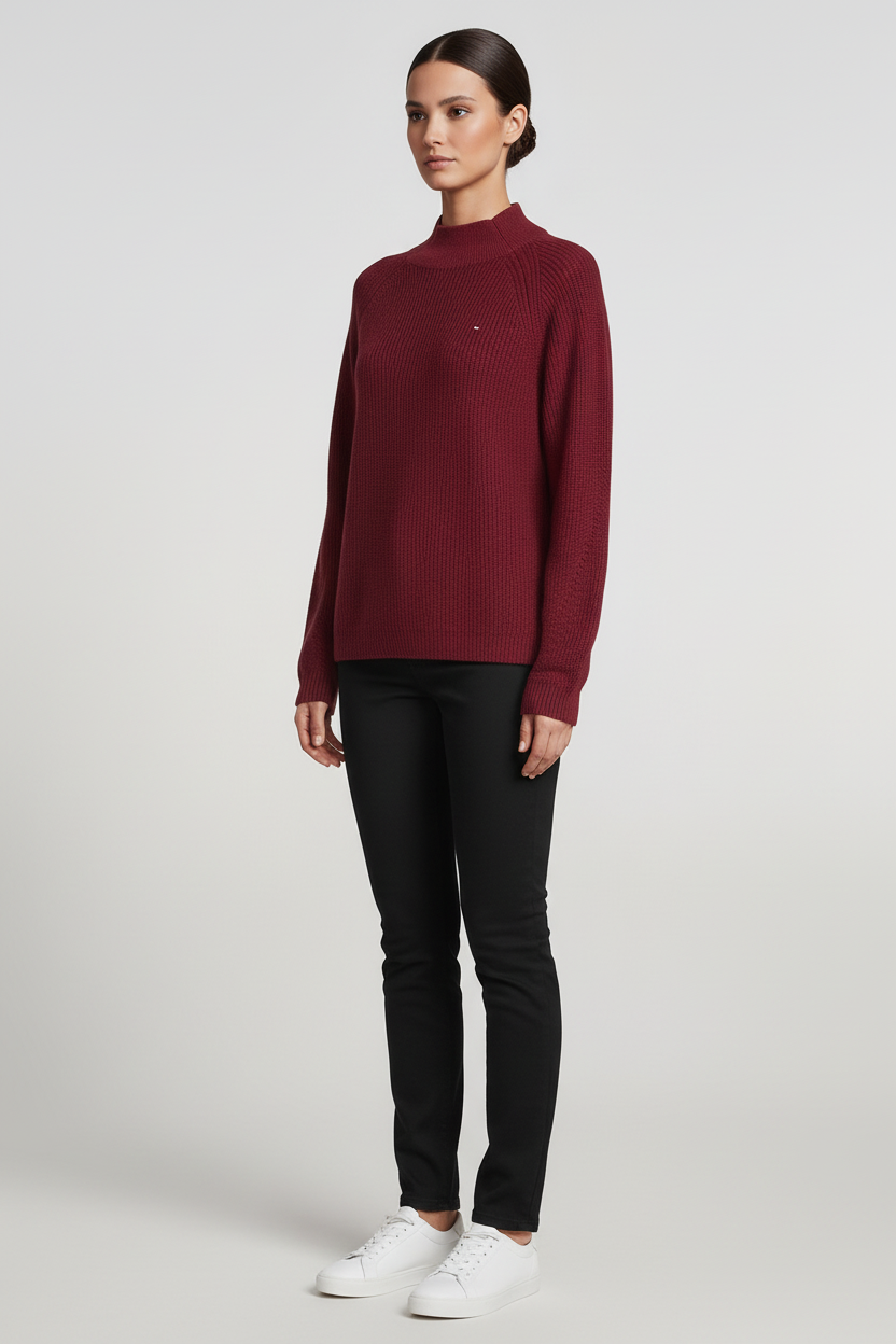 Tommy Hilfiger Damen Strickpullover Pink Größe L