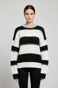 Tommy Hilfiger Damen Strickpullover Schwarz Weiß Größe M