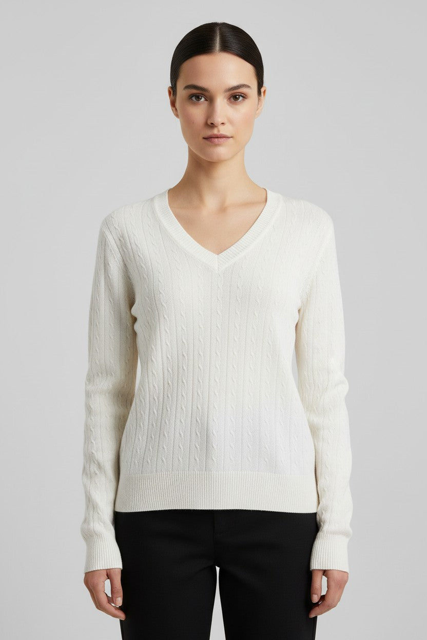 Tommy Hilfiger Damen Strickpullover Weiß Größe M