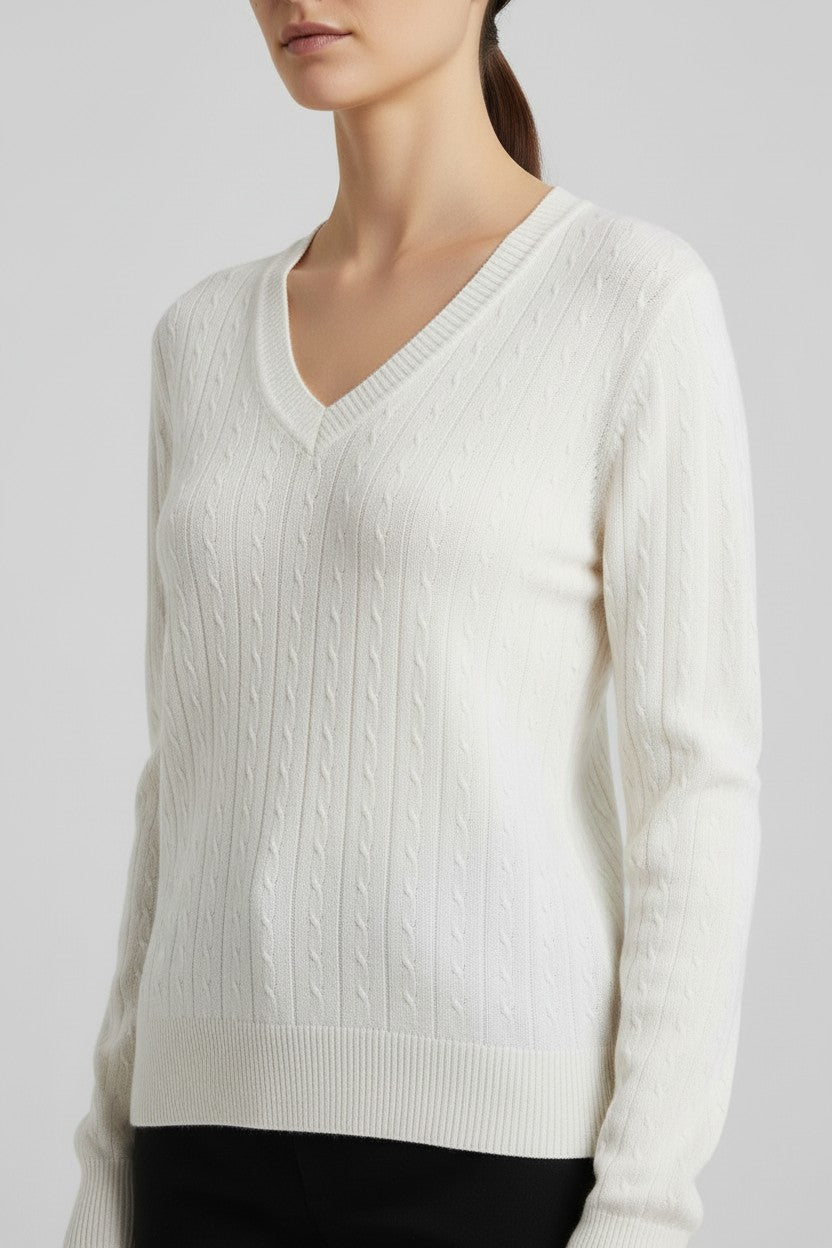 Tommy Hilfiger Damen Strickpullover Weiß Größe M