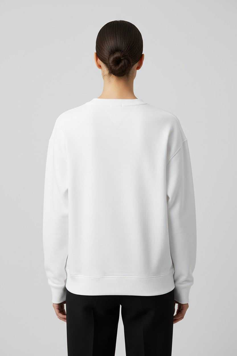 Tommy Hilfiger Jeans Damen Sweatshirt Weiß Größe L