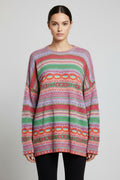 United Colors of Benetton Damen Strickpullover Mehrfarbig Größe L/XL