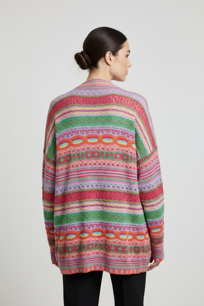 United Colors of Benetton Damen Strickpullover Mehrfarbig Größe L/XL