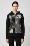 Desigual Damen Kapuzenpullover Schwarz Größe S