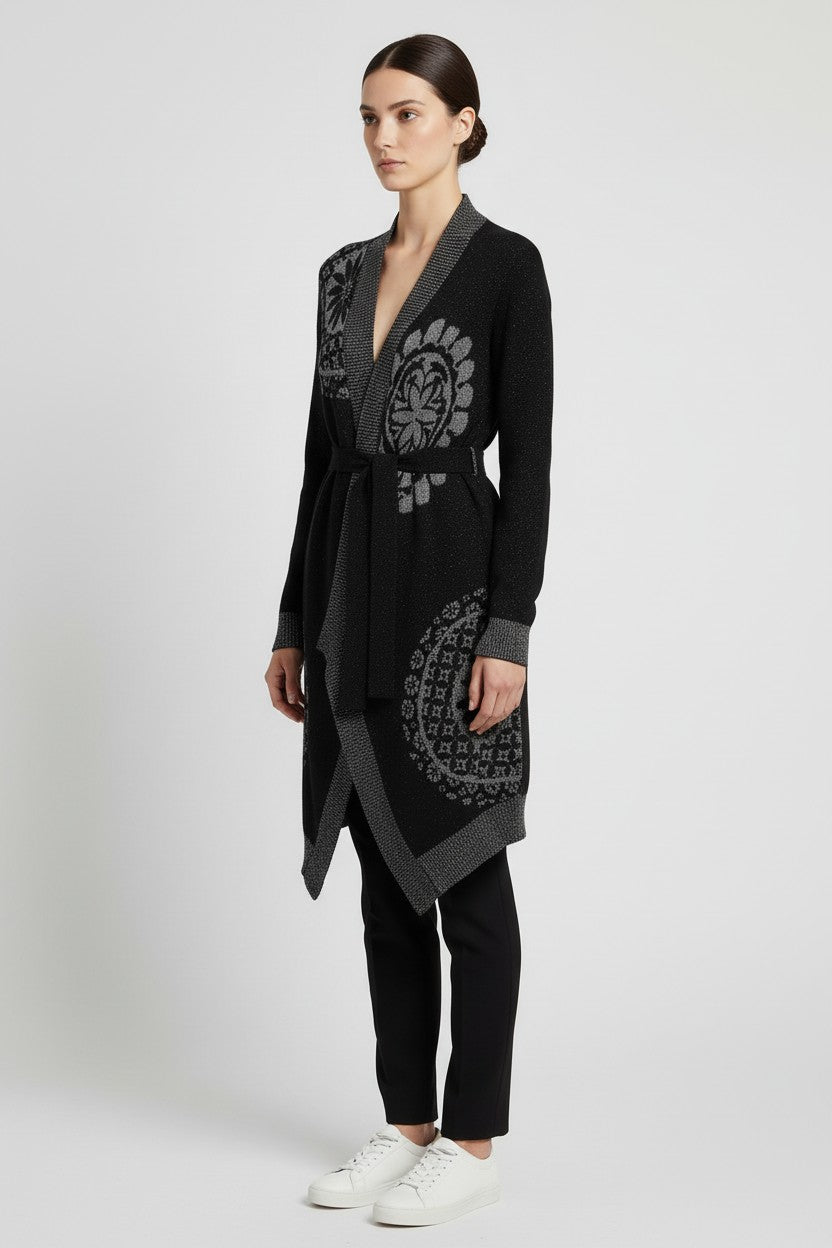 Desigual Damen Strickjacke Schwarz Gold Größe S