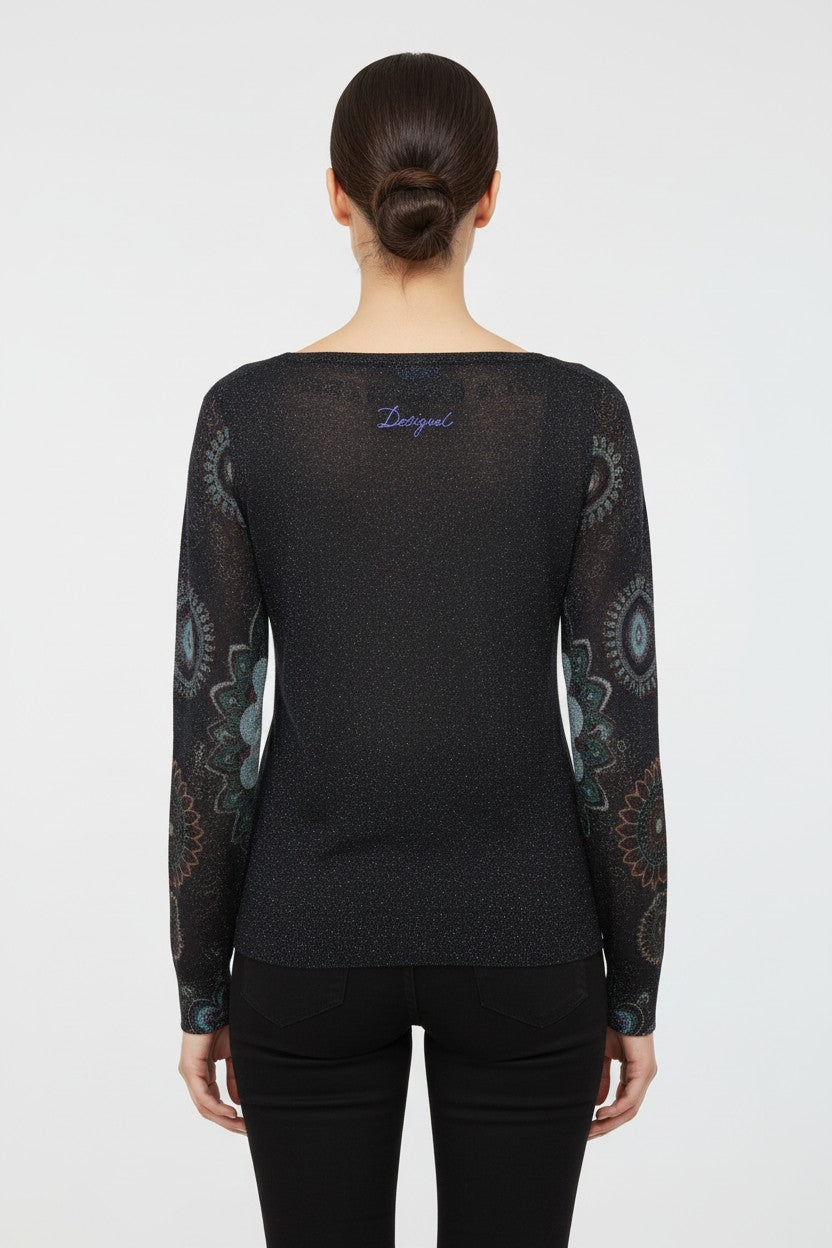 Desigual Damen Strickpullover Blau Größe XL
