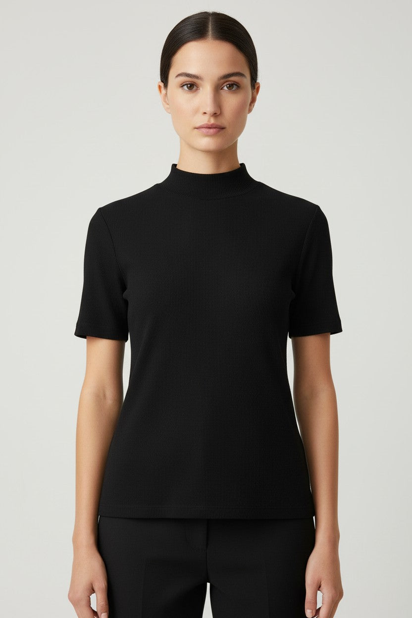 DKNY Damen Rollkragenpullover Schwarz Größe XL