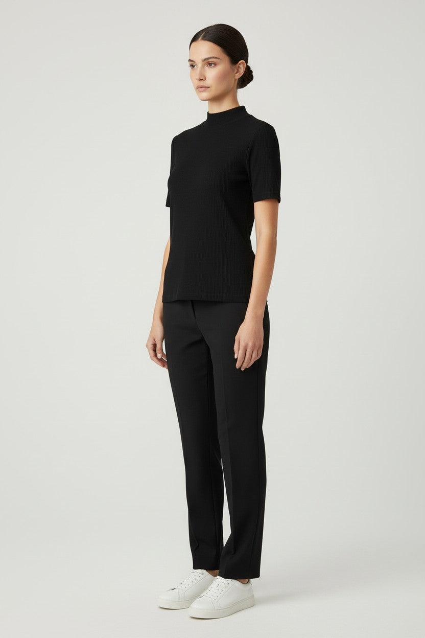 DKNY Damen Rollkragenpullover Schwarz Größe XL