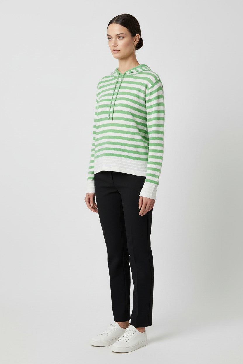 ESPRIT Damen Kapuzenpullover Grün Weiß Größe S/M