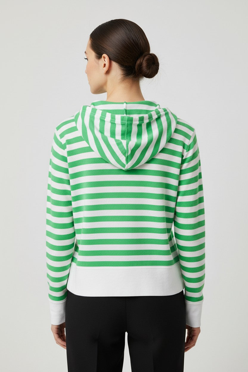 ESPRIT Damen Kapuzenpullover Grün Weiß Größe S/M