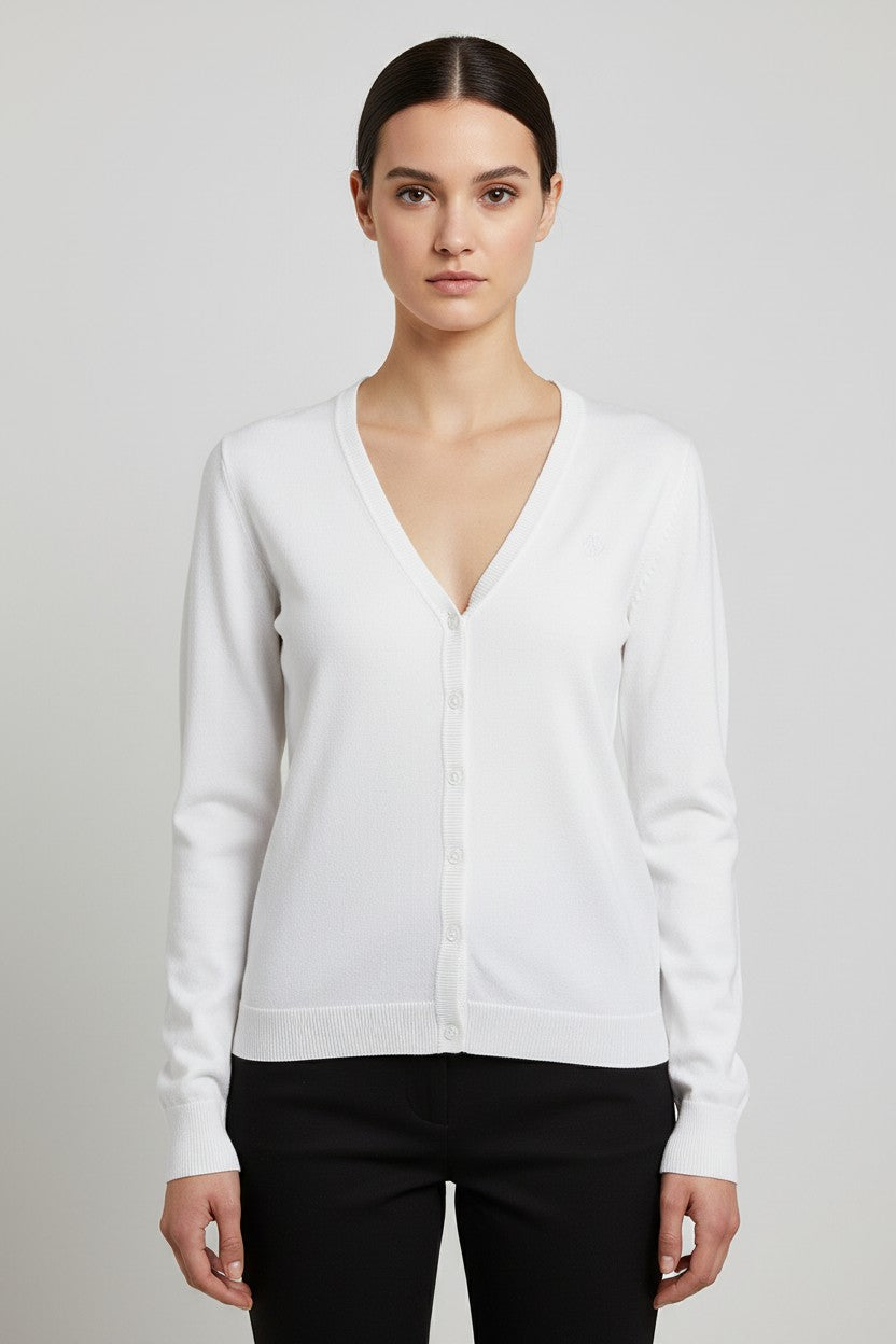 ESPRIT Damen Strickjacke Weiß Größe S