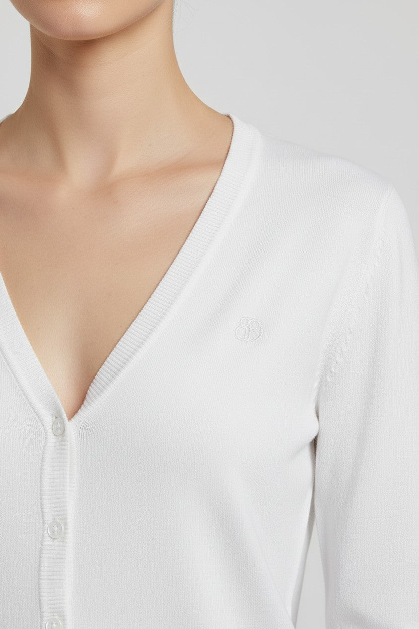 ESPRIT Damen Strickjacke Weiß Größe S