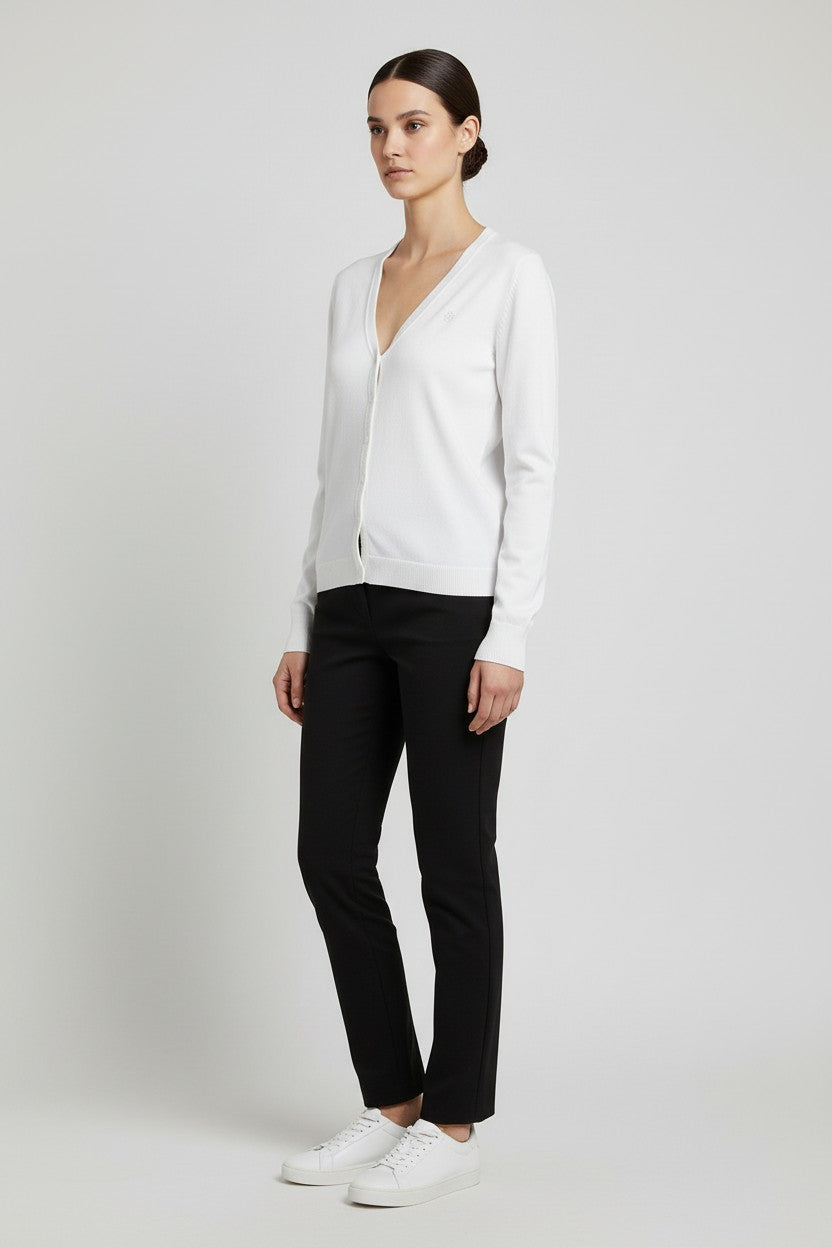 ESPRIT Damen Strickjacke Weiß Größe S