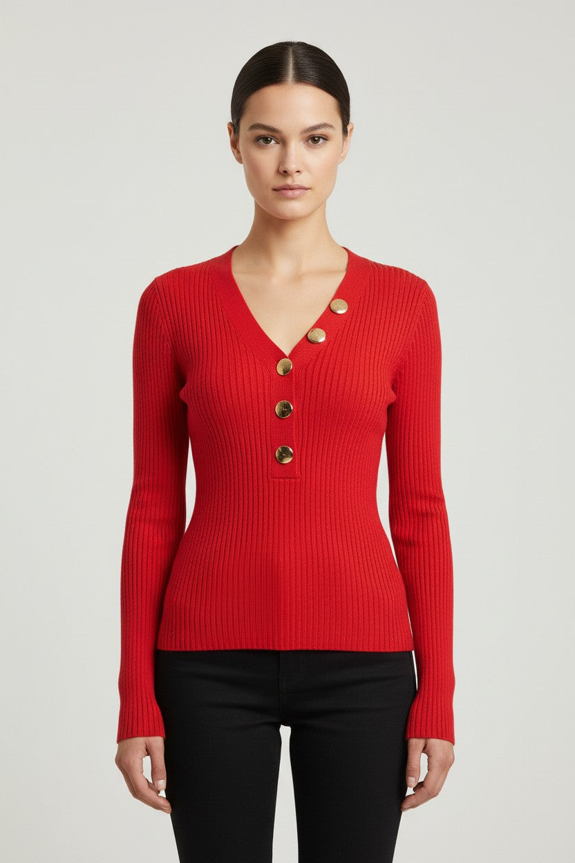Guess Damen Strickpullover Rot Größe XS