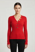 Guess Damen Strickpullover Rot Größe XS