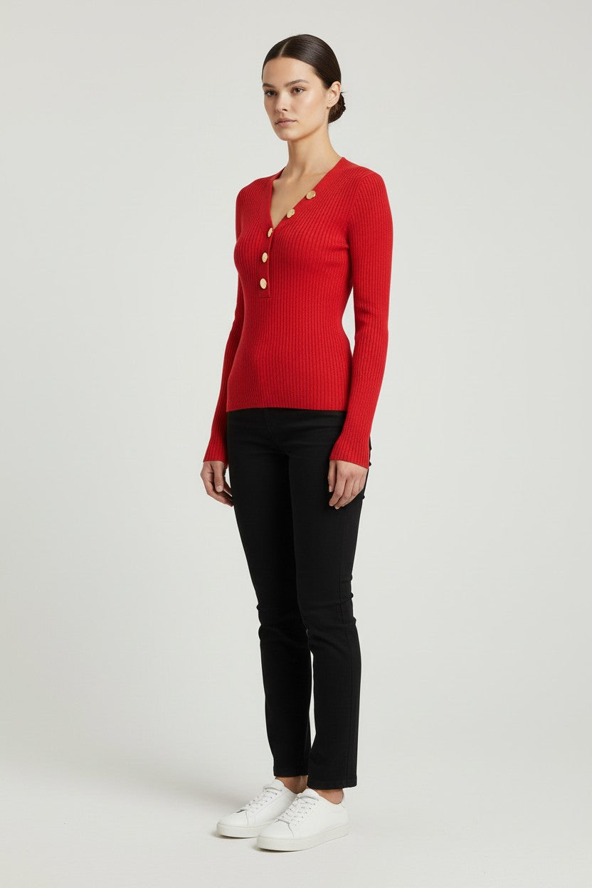 Guess Damen Strickpullover Rot Größe XS