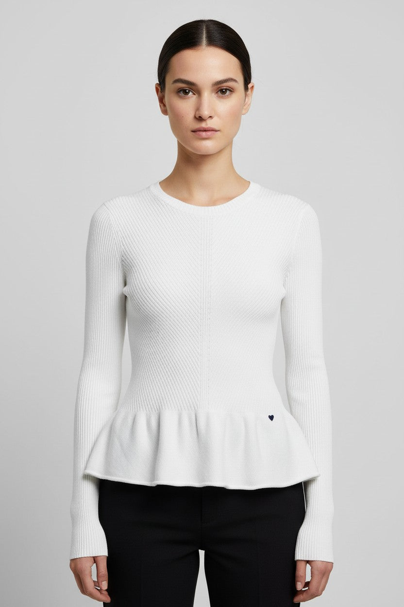 Guess Damen Strickpullover Weiß Größe S