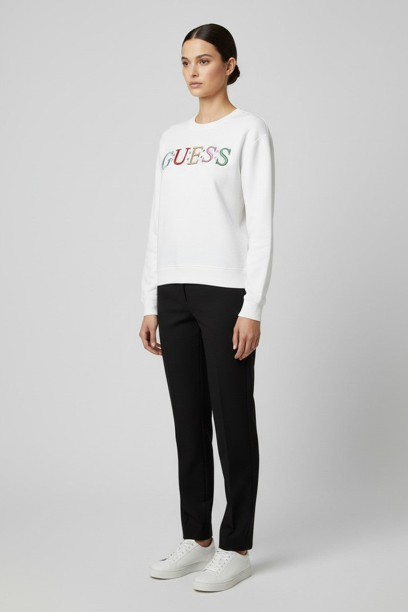 Guess Damen Sweatshirt Weiß Größe 44