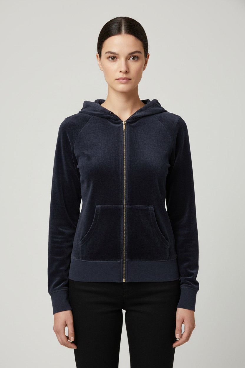 Juicy Couture Damen Kapuzenpullover Schwarz Größe S