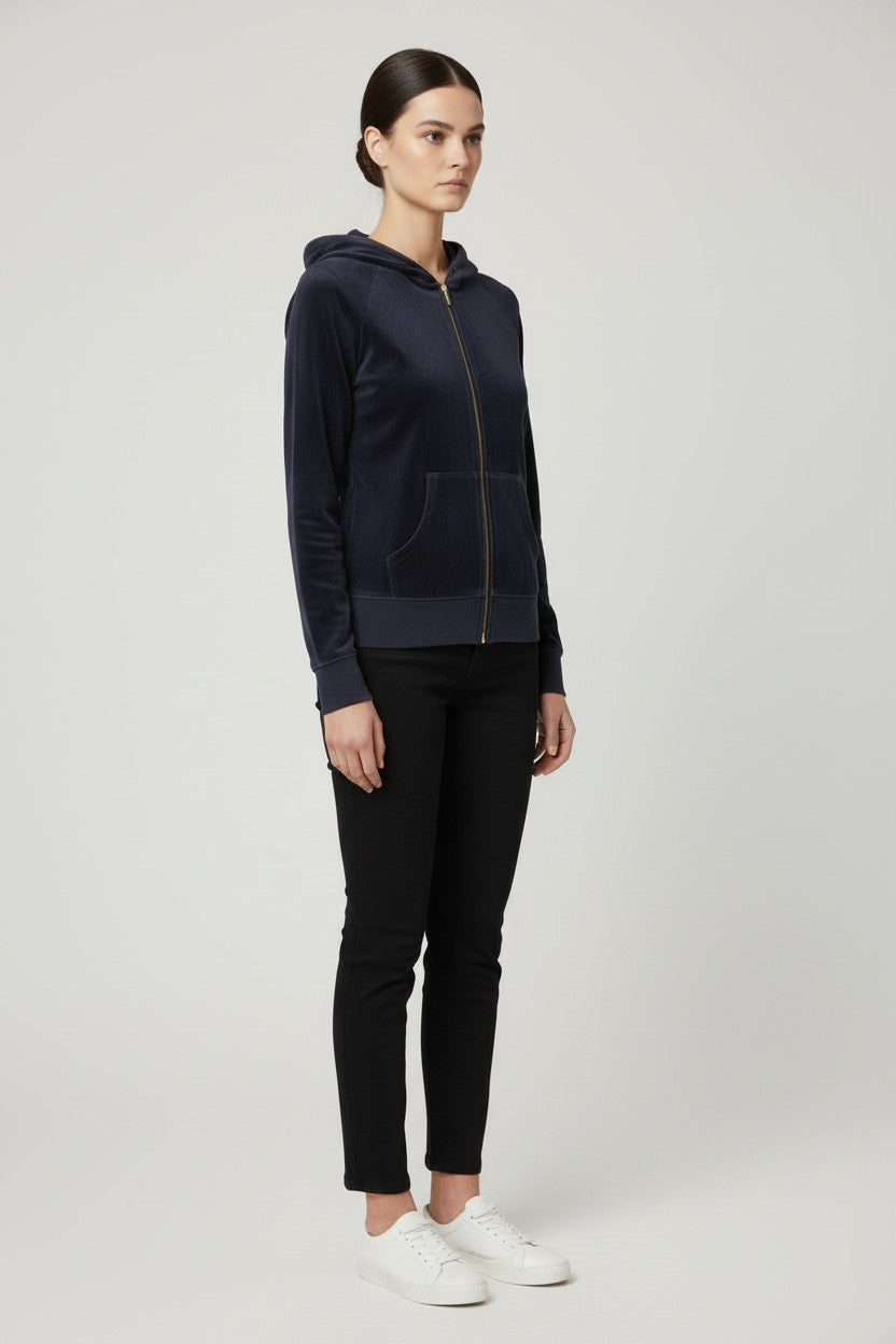 Juicy Couture Damen Kapuzenpullover Schwarz Größe S