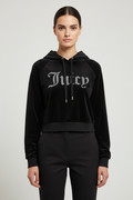 Juicy Couture Damen Kapuzenpullover Schwarz Größe XL